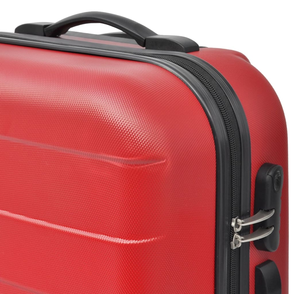 Valise rigide 3 pièces Rouge 45,5/55/66 cm