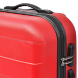 Valise rigide 3 pièces Rouge 45,5/55/66 cm