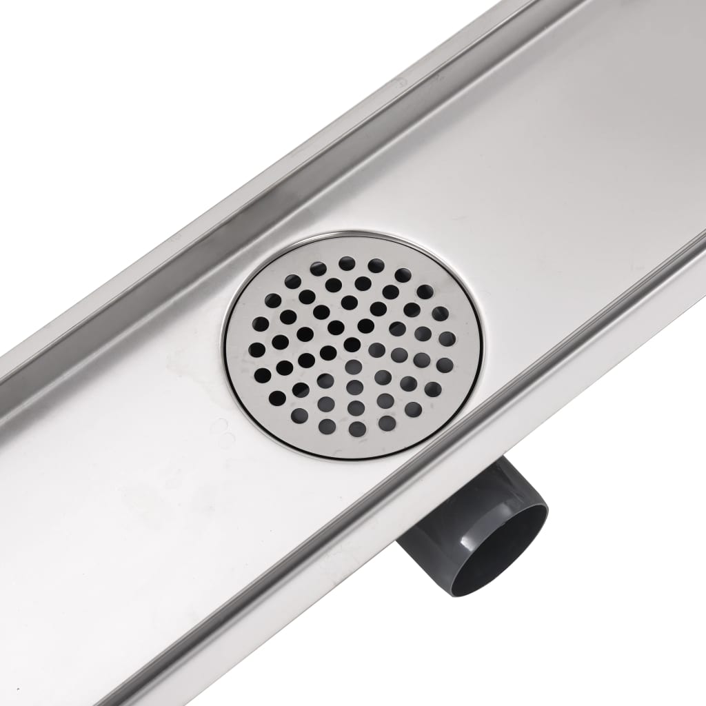 Drain de douche linéaire 530 x 140 mm Acier inoxydable