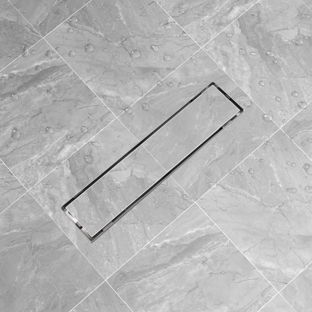 Drain de douche linéaire 530 x 140 mm Acier inoxydable