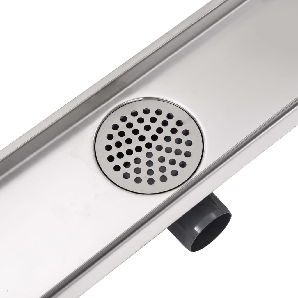 Drain de douche linéaire 630 x 140 mm Acier inoxydable