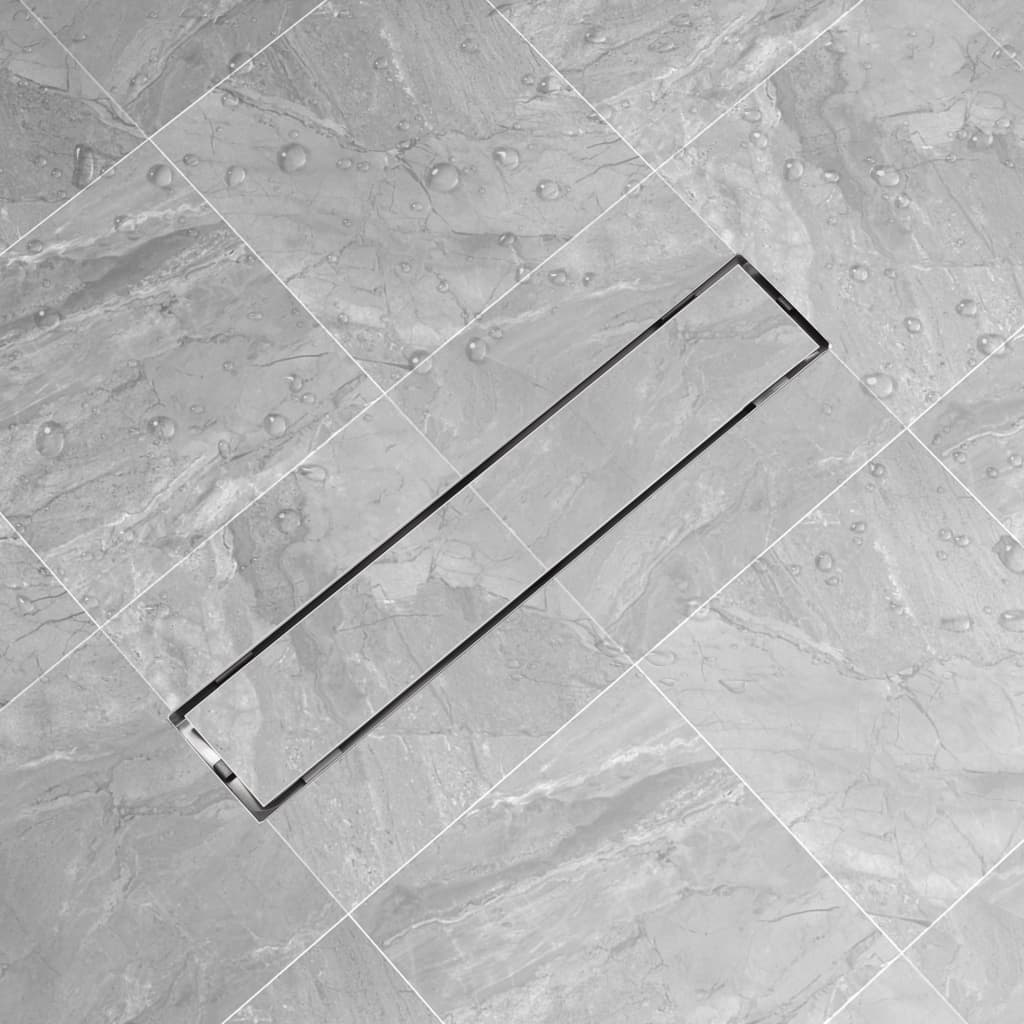 Drain de douche linéaire 630 x 140 mm Acier inoxydable