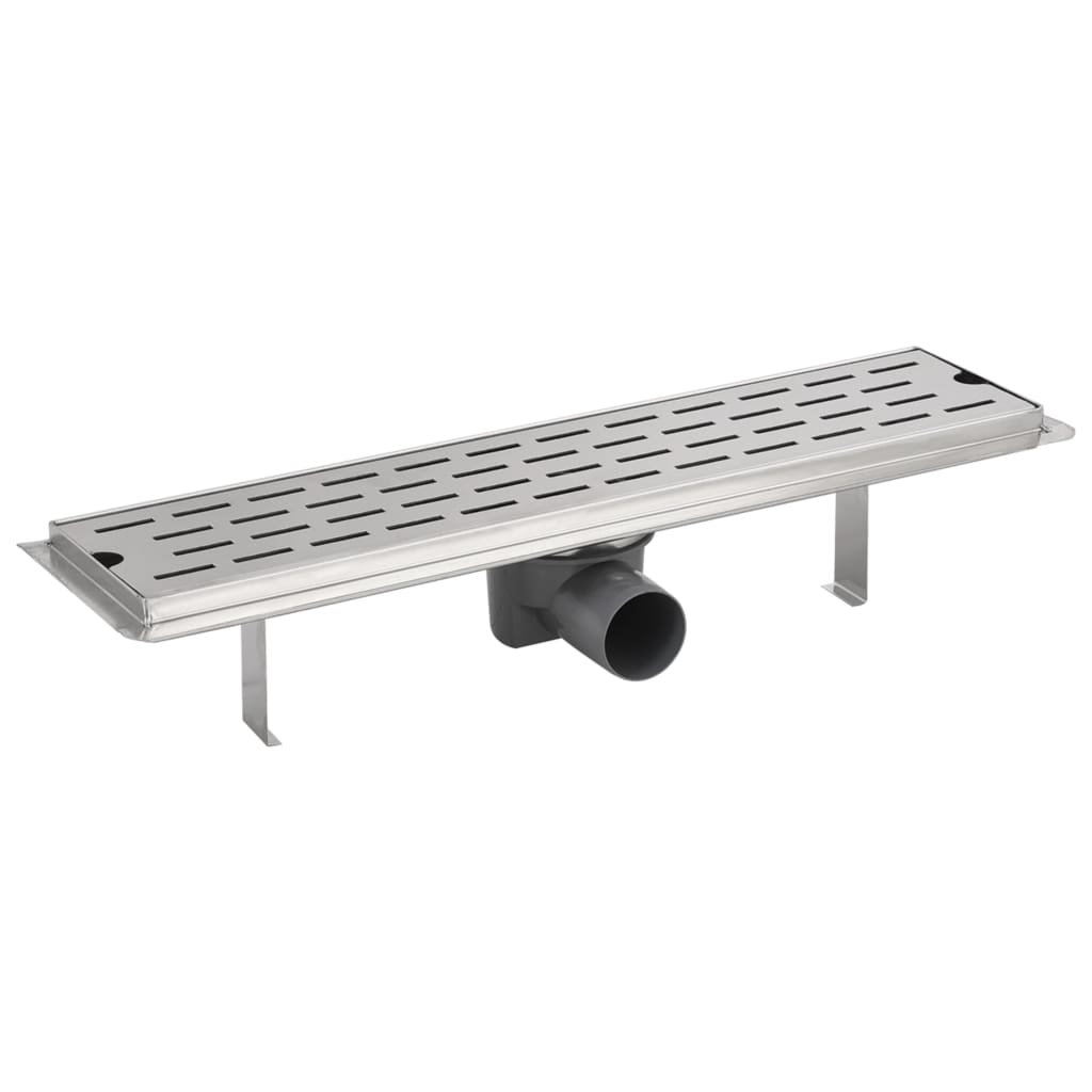 Drain de douche linéaire 530 x 140 mm acier inoxydable