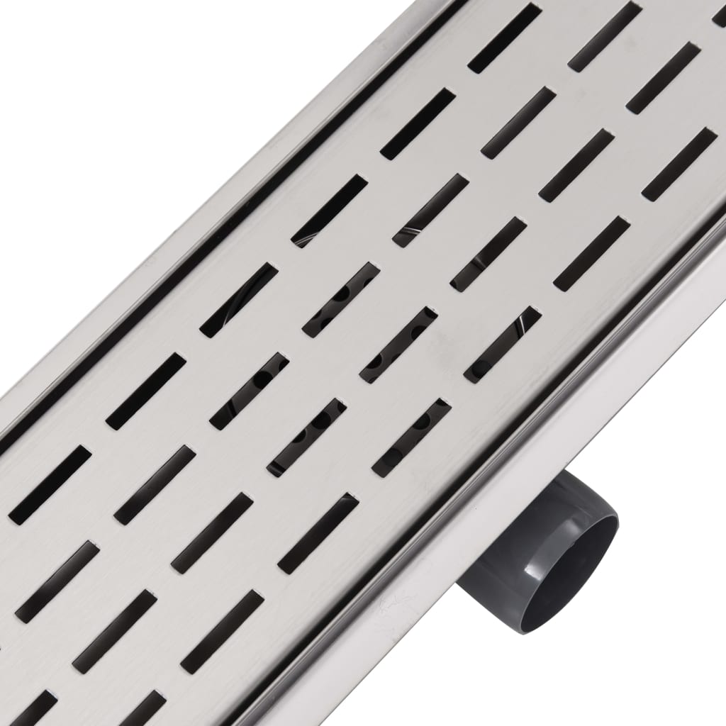 Drain de douche linéaire 530 x 140 mm acier inoxydable