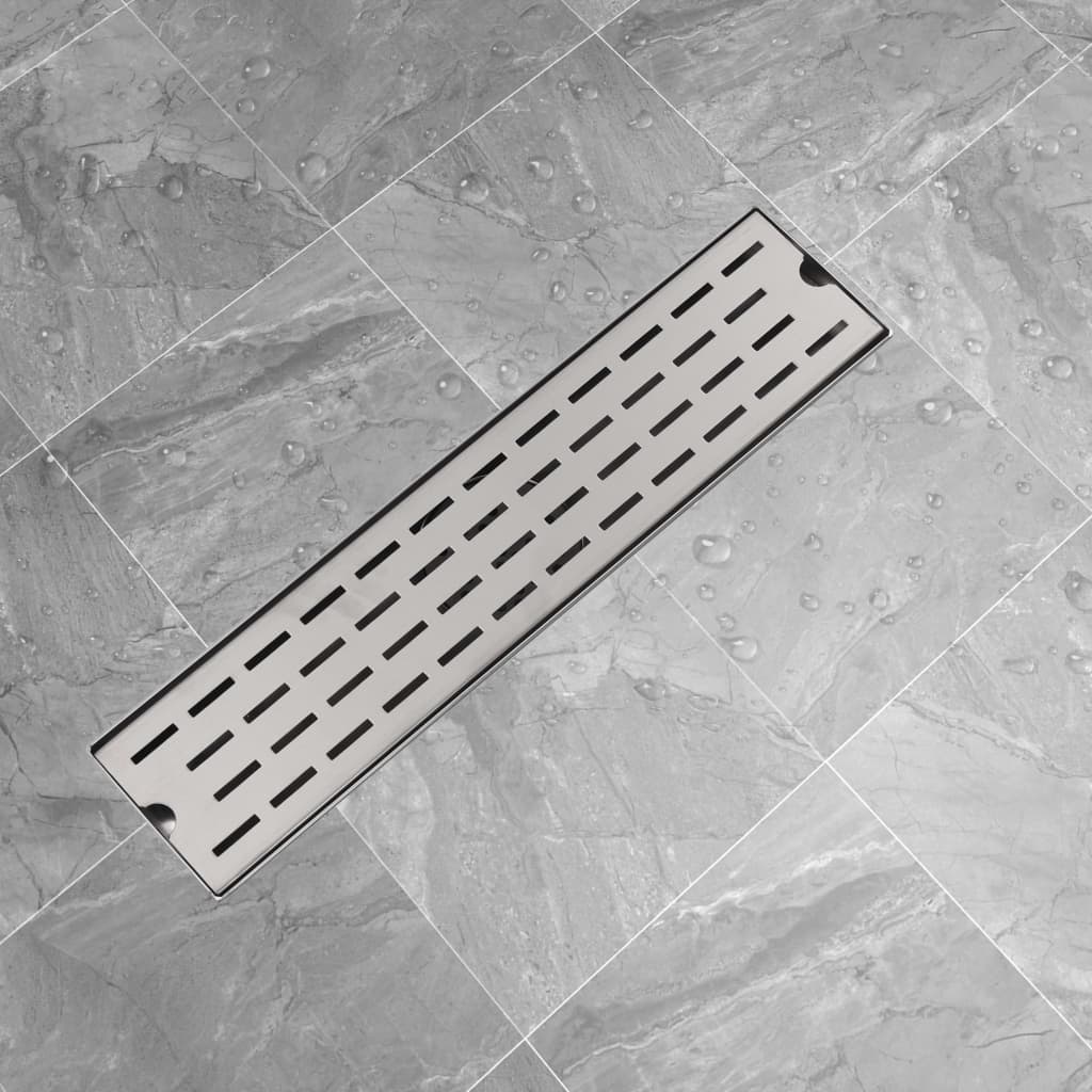 Drain de douche linéaire 530 x 140 mm acier inoxydable