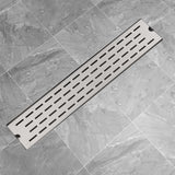 Drain de douche linéaire 730 x 140 mm acier inoxydable