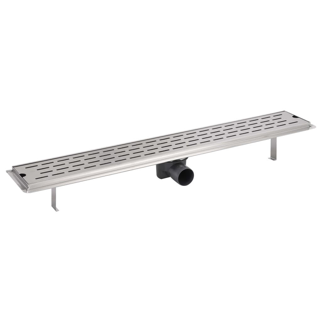 Drain de douche linéaire 830 x 140 mm Acier inoxydable