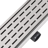 Drain de douche linéaire 830 x 140 mm Acier inoxydable