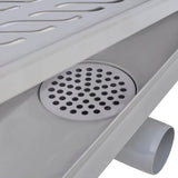 Drain de douche linéaire 530 x 140 mm acier inoxydable