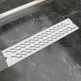 Drain de douche linéaire 530 x 140 mm acier inoxydable