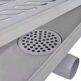 Drain de douche linéaire 630 x 140 mm Acier inoxydable