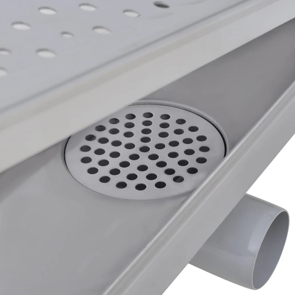 Drain de douche linéaire 630x140 mm acier inoxydable