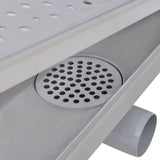 Drain de douche linéaire 730 x 140 mm Acier inoxydable