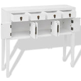 vidaXL Buffet en style chinois en bois massif Blanc