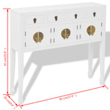 vidaXL Buffet en style chinois en bois massif Blanc