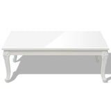 Table basse 115x65x42 cm Blanc brillant