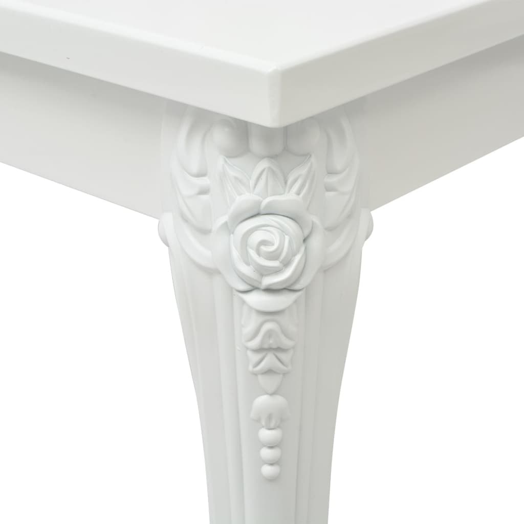 Table basse 115x65x42 cm Blanc brillant