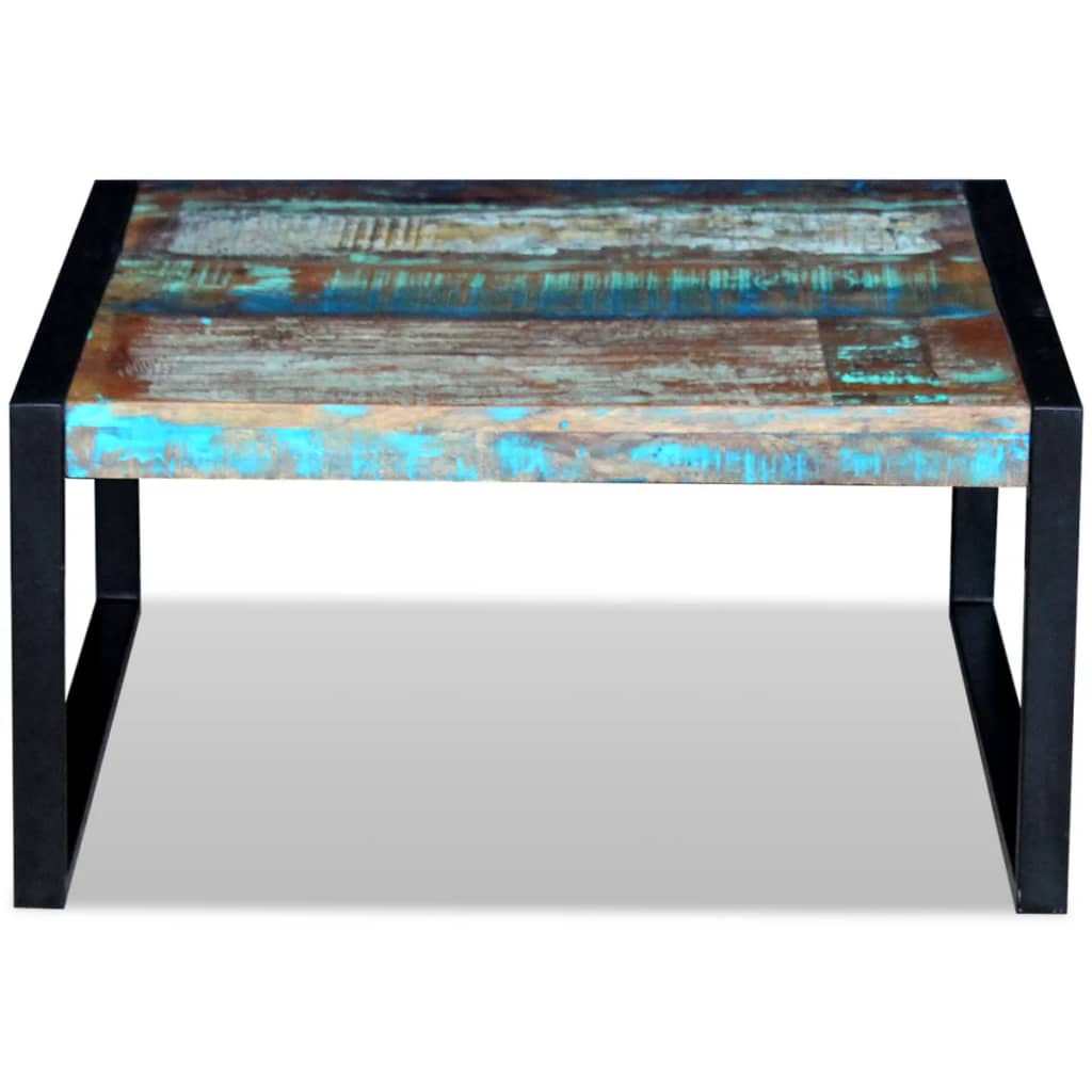 Table basse Bois de récupération massif 80x80x40 cm