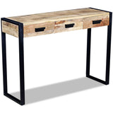 Konsolentisch mit 3 Schubladen Mangoholz 110x35x78 cm