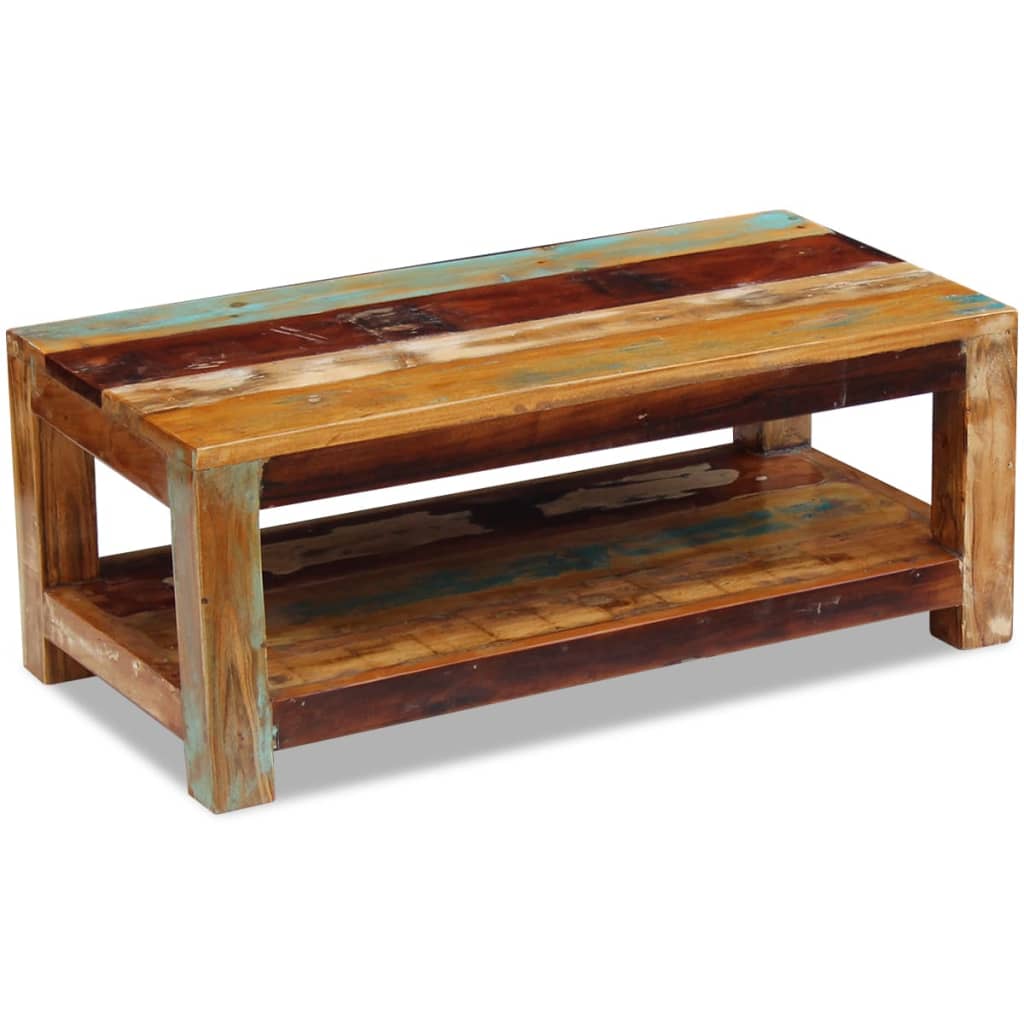 Table basse Bois de récupération massif 90x45x35 cm