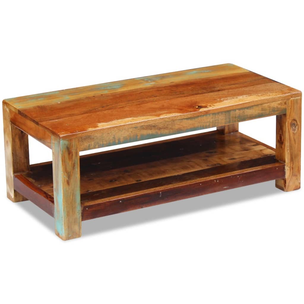 Table basse Bois de récupération massif 90x45x35 cm