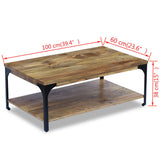 Couchtisch Mangoholz 100x60x38 cm