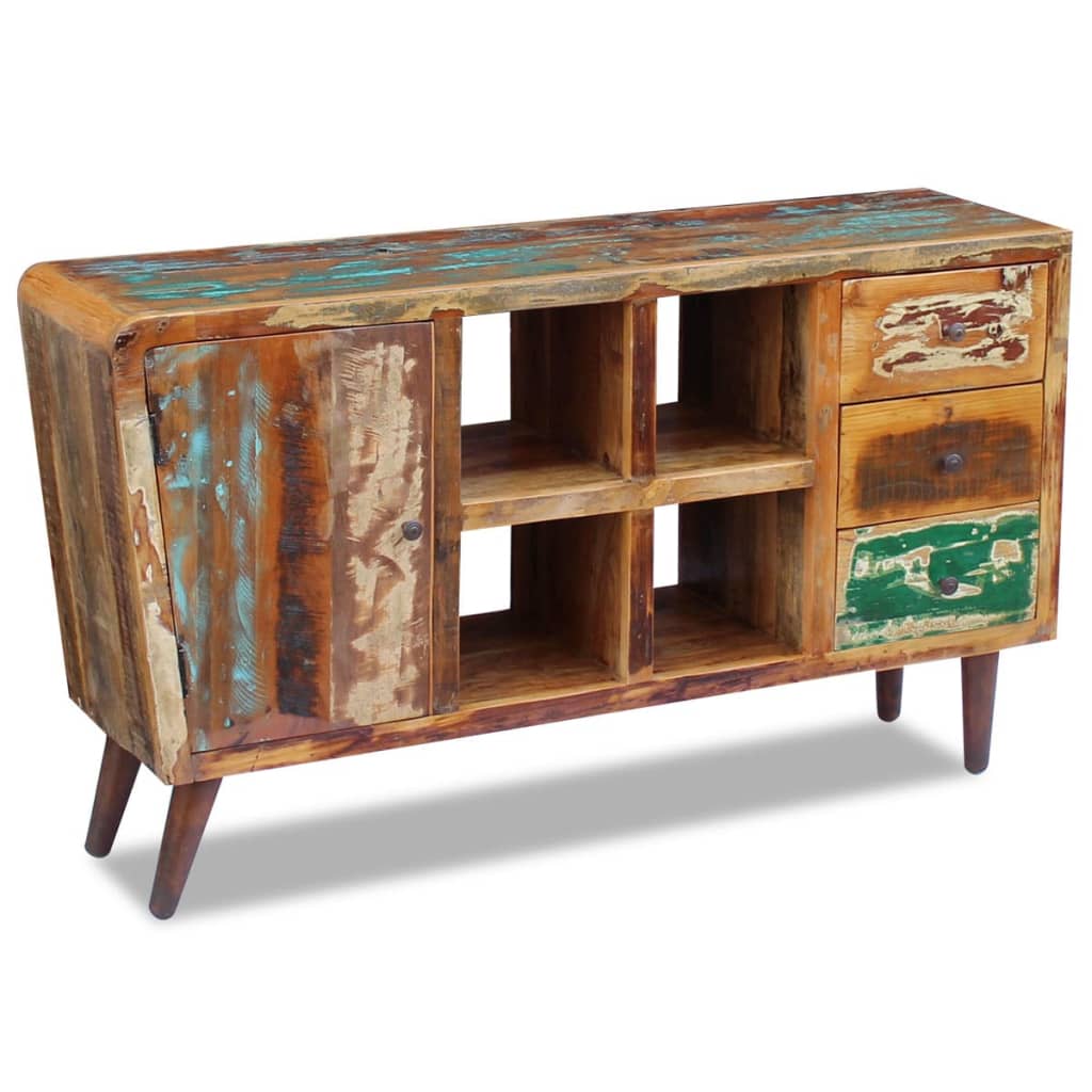 Solid reclaimed wood sideboard 150x40x86 cm