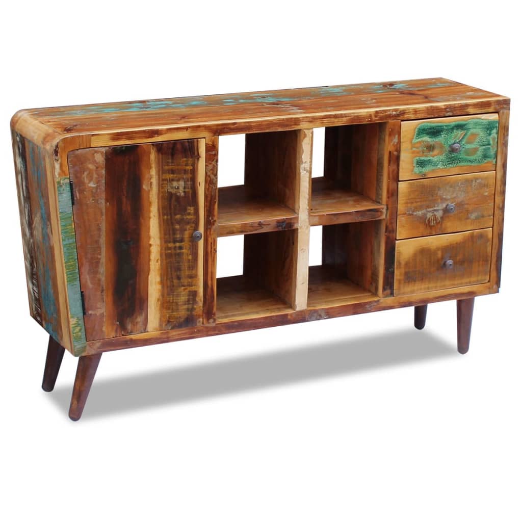 Solid reclaimed wood sideboard 150x40x86 cm