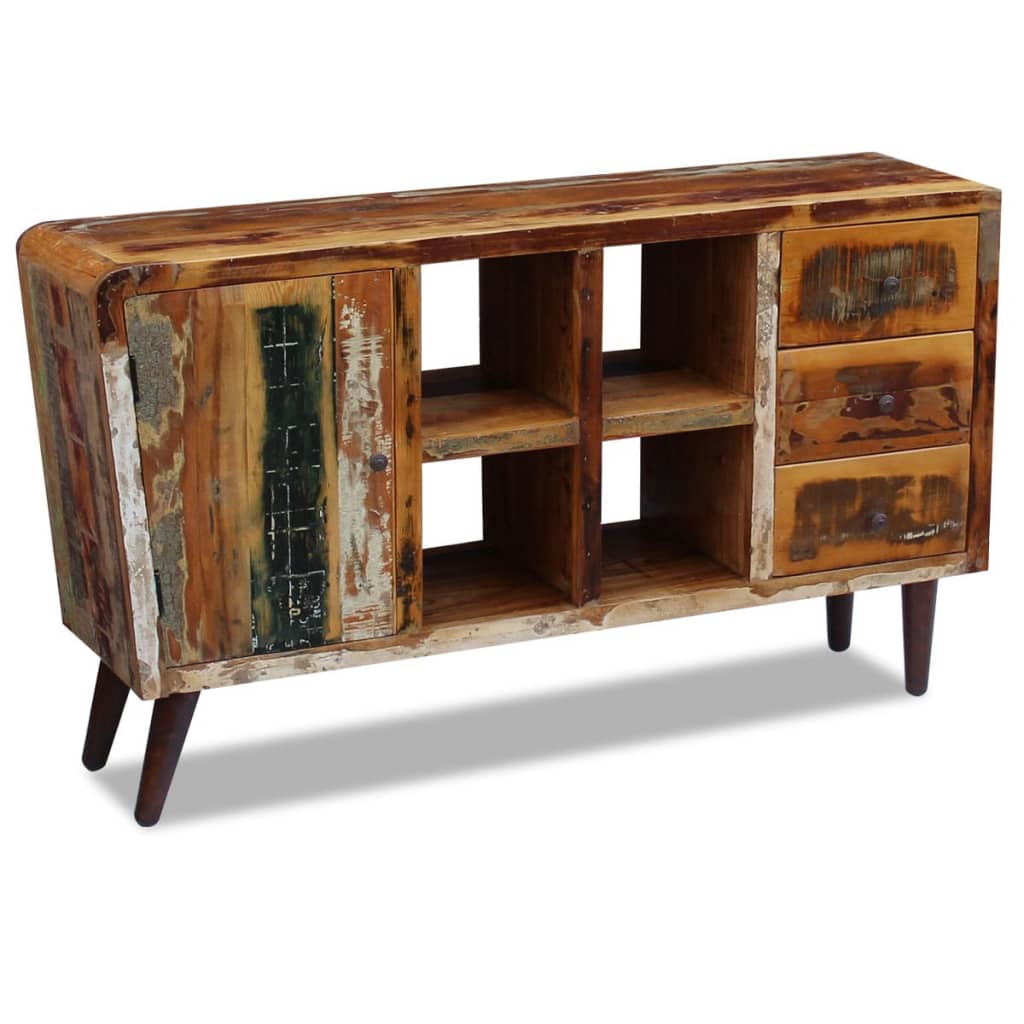 Solid reclaimed wood sideboard 150x40x86 cm