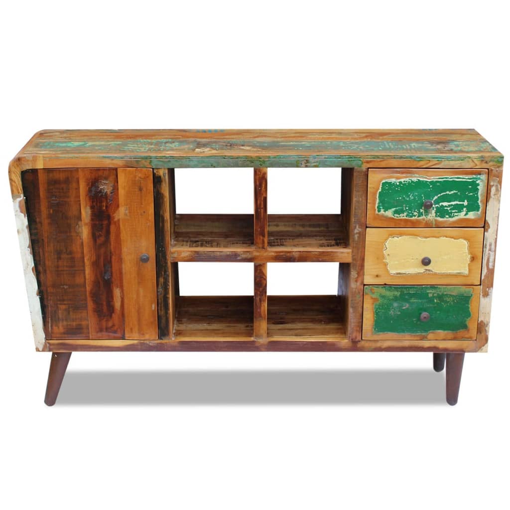 Solid reclaimed wood sideboard 150x40x86 cm