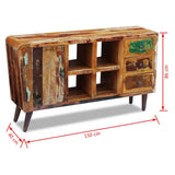 Solid reclaimed wood sideboard 150x40x86 cm