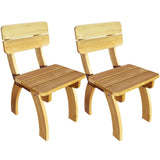 Chaises de jardin lot de 2 Pinède imprégnée