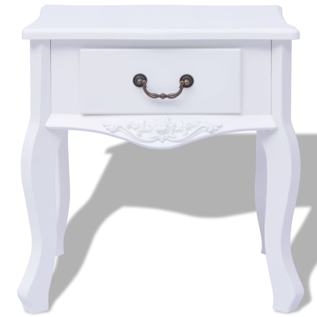 Table de chevet MDF Blanc