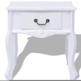 Table de chevet 2 pcs MDF Blanc