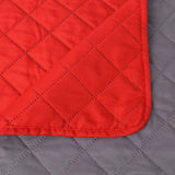 Couvre-lit matelassé double-face Rouge et gris 170x210 cm