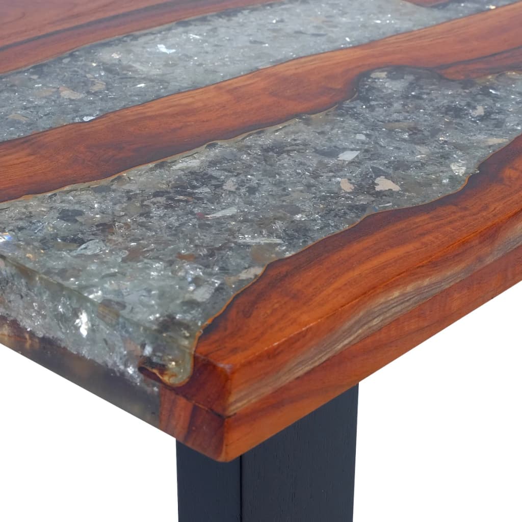 Table basse Teck Résine 100x50 cm