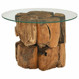 Table basse Bois flottant de teck massif 60 cm