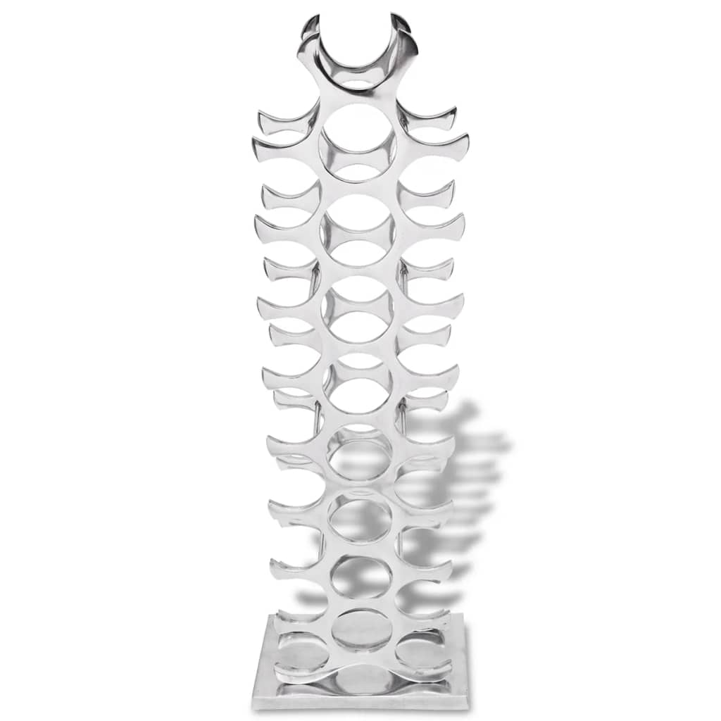 Silver Aluminum Bottle Rack 27 Bottles