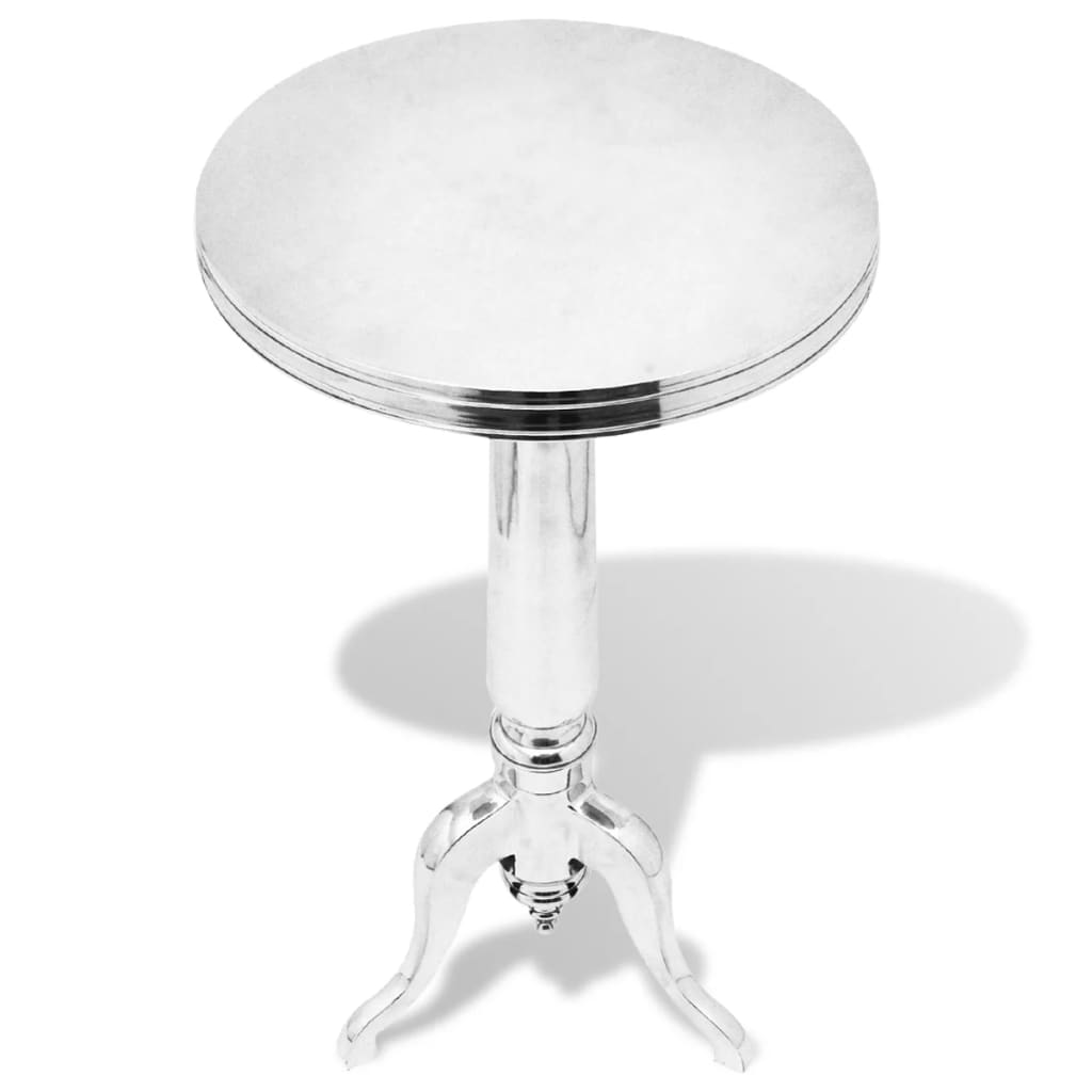 Table auxiliaire ronde Aluminium Argenté