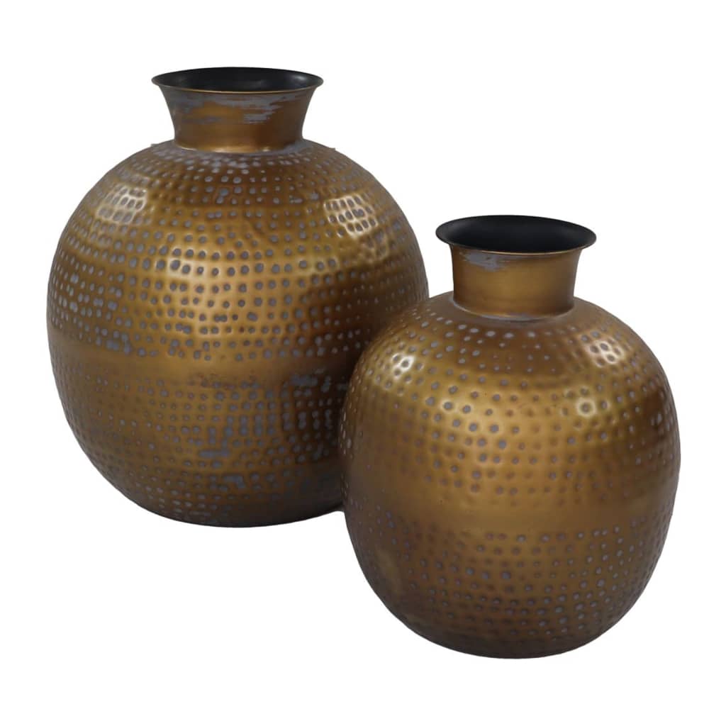 HSM Collection Vase Padua grand 40x45 cm Doré et gris