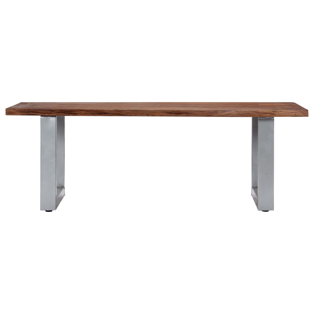 Table basse avec bord naturel 115x60x40 cm Bois d'acacia massif