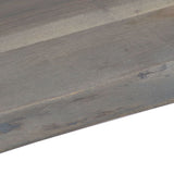 Table basse avec bord naturel Gris 115x60x40 cm Bois d'acacia