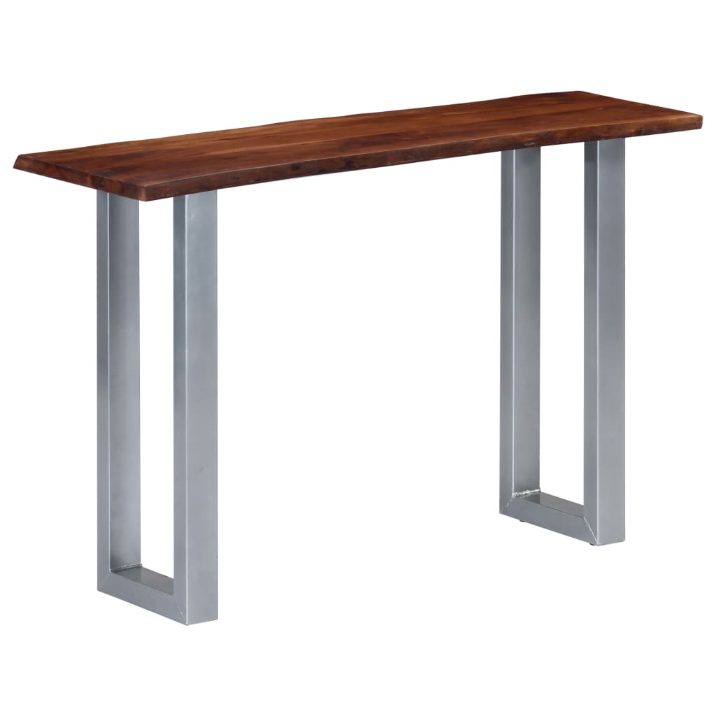 Table console 115x35x76 cm Bois d'acacia massif et fer