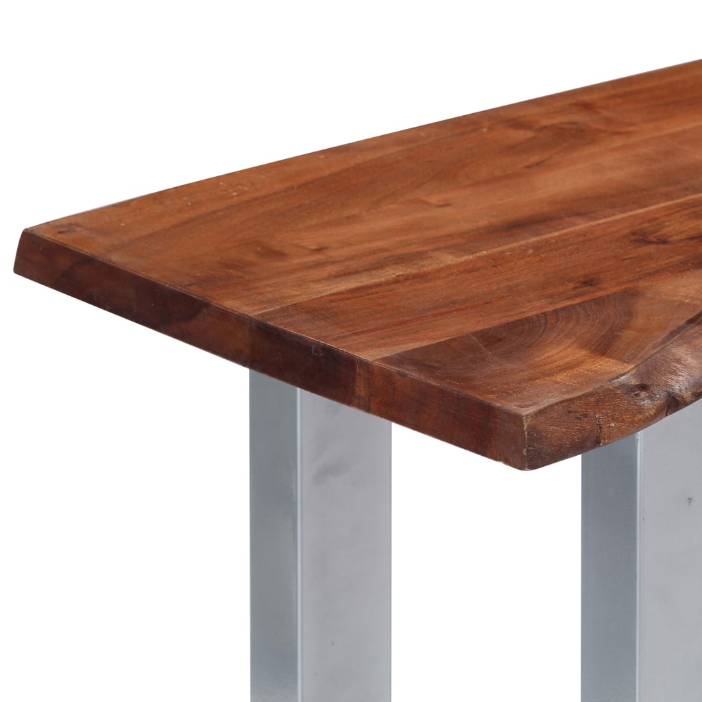 Table console 115x35x76 cm Bois d'acacia massif et fer