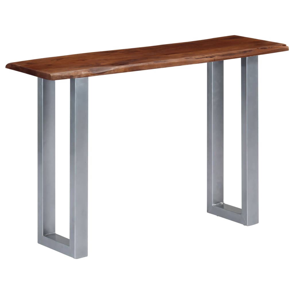 Table console 115x35x76 cm Bois d'acacia massif et fer