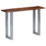 Table console 115x35x76 cm Bois d'acacia massif et fer