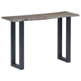 Table console Gris 115 x 35 x 76 cm Bois d'acacia massif et fer