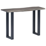 Table console Gris 115 x 35 x 76 cm Bois d'acacia massif et fer