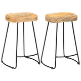 Gavin Bar Stools Set of 2 Solid Mango Wood