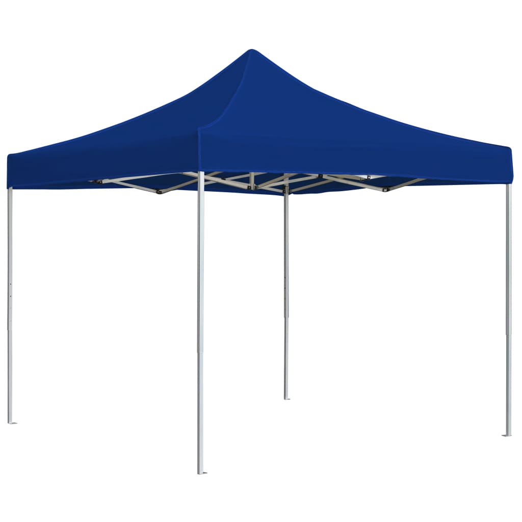 Folding reception tent Aluminum 3 x 3 m Blue